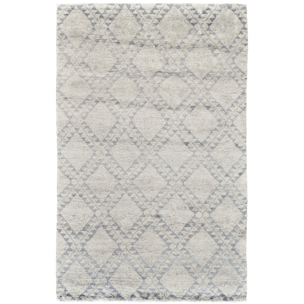 Octavia Hand-Knotted Ice Area Rug by Ivy Bronx