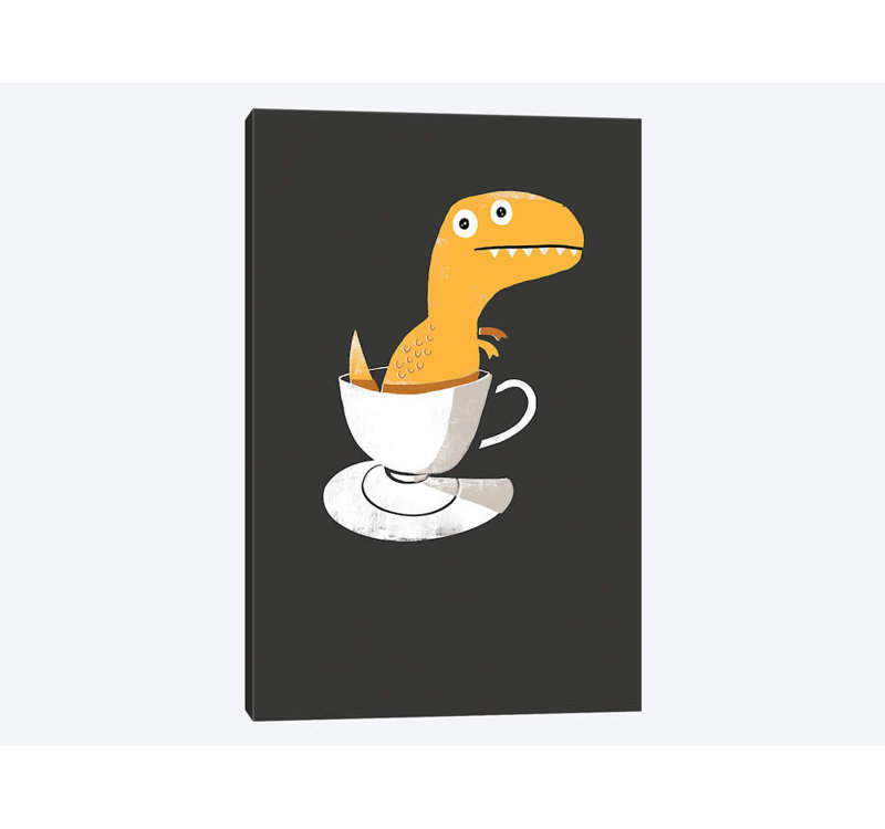 East Urban Home Tea Rex Graphic Art On Wrapped Canvas Wayfair