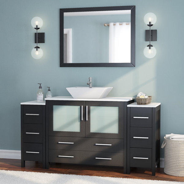 Karson 36 Single Bathroom Vanity Set with Mirror by Wade Logan