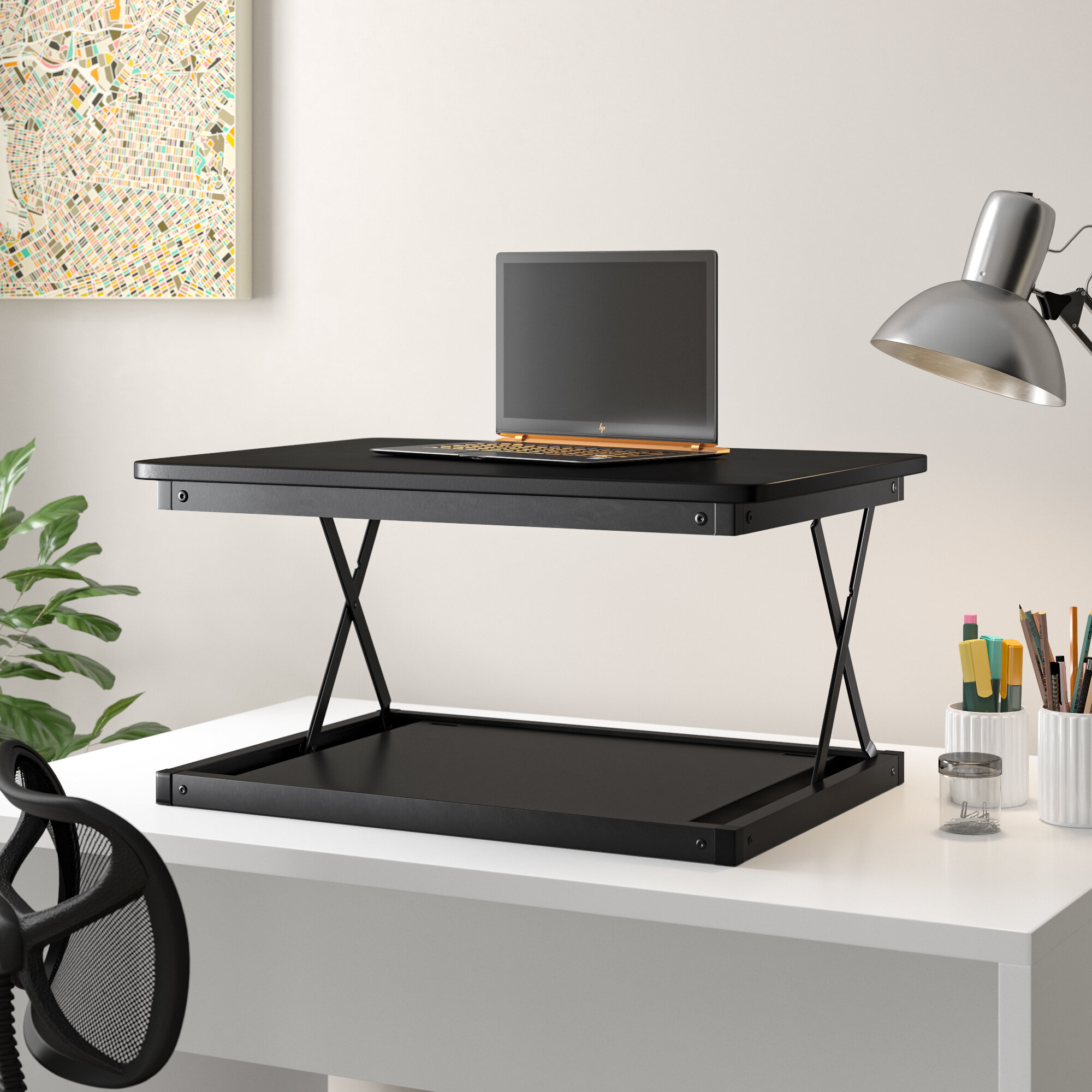 Symple Stuff Change Desk Mini Height Adjustable Standing Desk