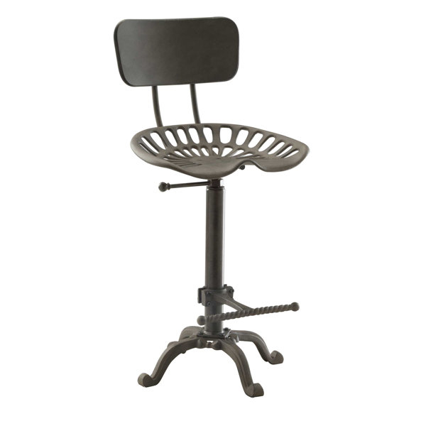 Delaney Adjustable Height Bar Stool by 17 Stories