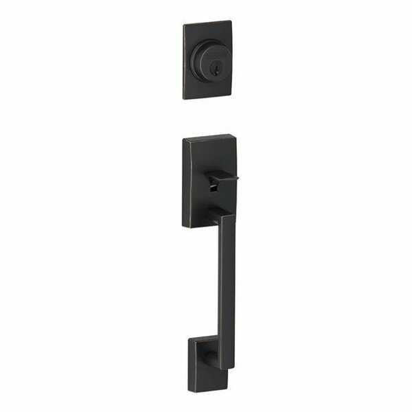 Century Exterior Inactive Handleset Grip with Exterior Inactive Deadbolt by Schlage