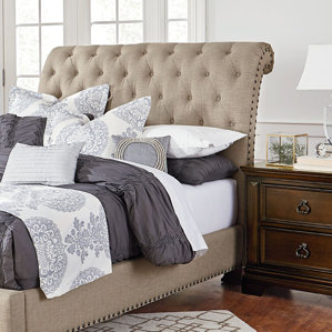 Parthena Upholstered Sleigh Headboard by Darby Home Co