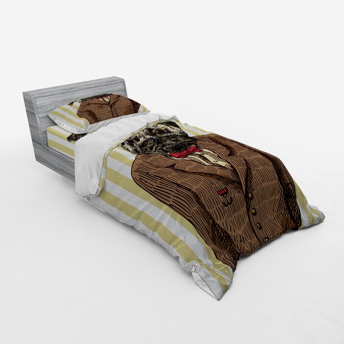 East Urban Home Pug Duvet Cover Set Wayfair