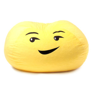 GoMoji Emoji Smirk Bean Bag Chair by A..