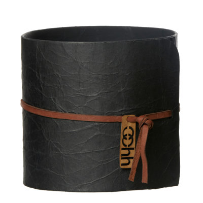 New York Recycled Paper Pot Planter (Set of 2) BIDKhome Color: Black, Size: 4.35" H x 4.35" W x 4.35" D