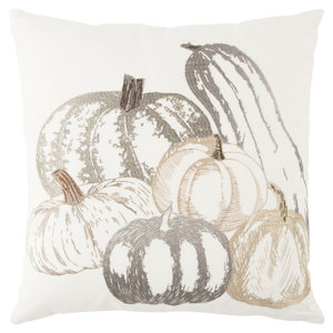 Georgeson Pumpkins Square 100% Cotton Throw Pillow