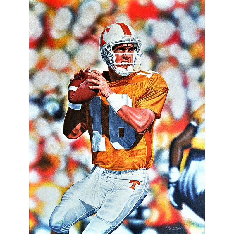 East Urban Home Peyton Manning Tennessee Volunteers Oil Painting