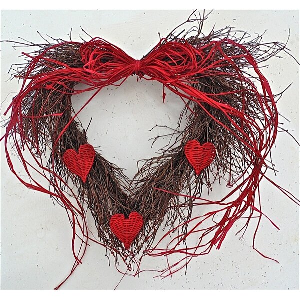20 Wild Heart Wreath by Dried Flowers and Wreaths LLC