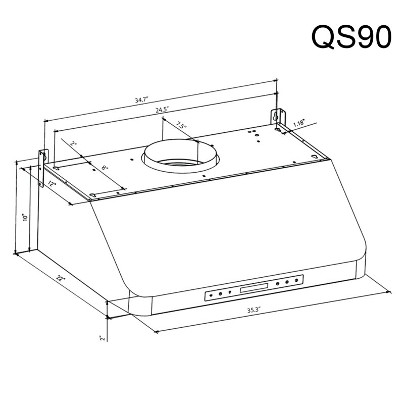 Cosmo 36" 900 CFM Ducted Under Range Hood & Reviews Wayfair