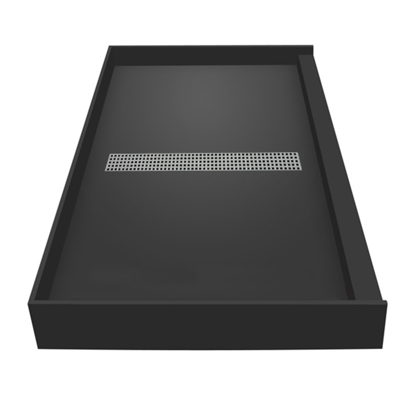 Tile Redi Single Threshold Shower Base with Center Trench Drain and