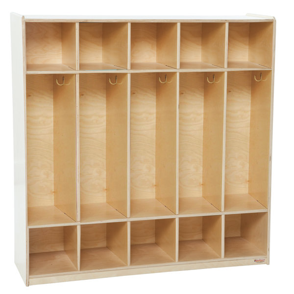 3 Tier 5 Wide Coat Locker by Wood Designs