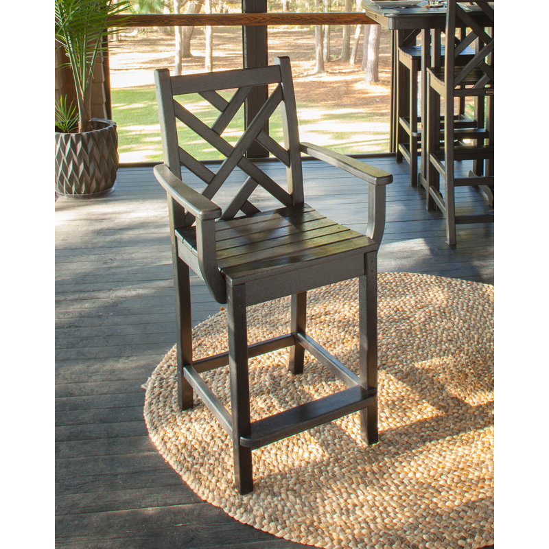 POLYWOOD® Chippendale 24" Patio Bar Stool | Wayfair