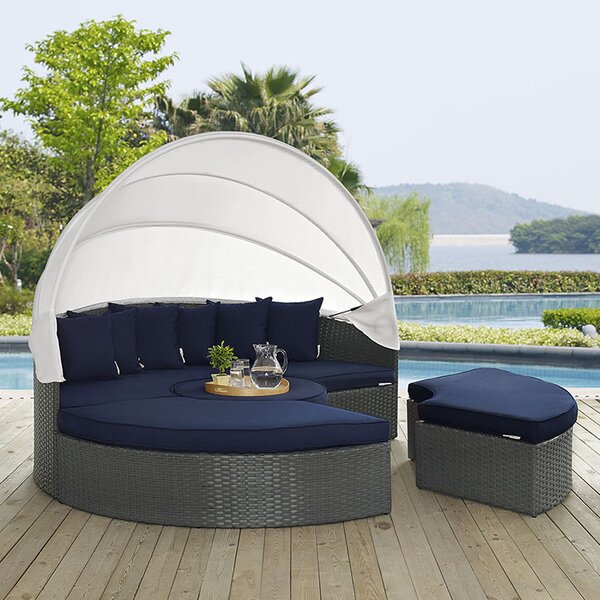 Tripp Patio Daybed with Sunbrella Cushions by Brayden Studio