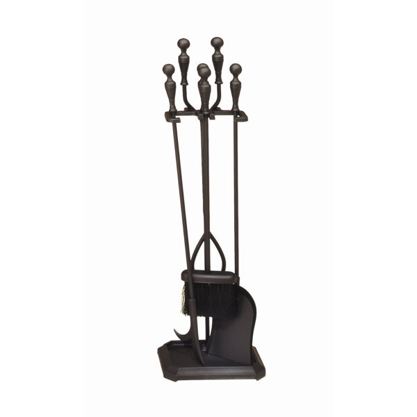 4 Piece Iron Fireplace Tool Set by Minuteman International
