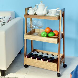 Roseann 3-Tier Rolling Bar Cart