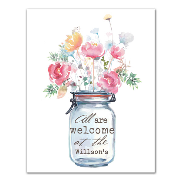 Designs Direct Creative Group Flowers In A Mason Jar Graphic Art Print On Canvas Reviews Wayfair