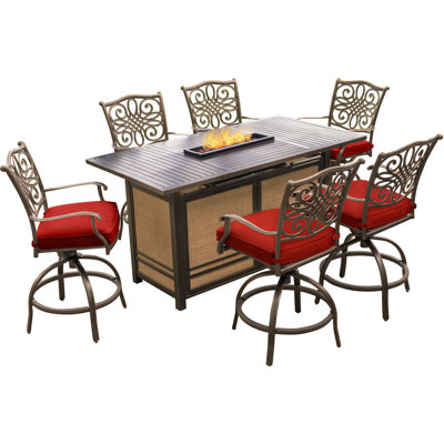 Fleur De Lis Living Carleton 7 Piece Dining Bar Height Dining Set