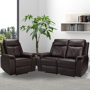 James-Robert 2 Piece Faux Leather Reclining Living Room Set by Latitude Run®