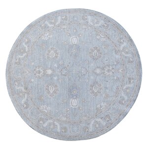 Hand-Knotted Gray Area Rug