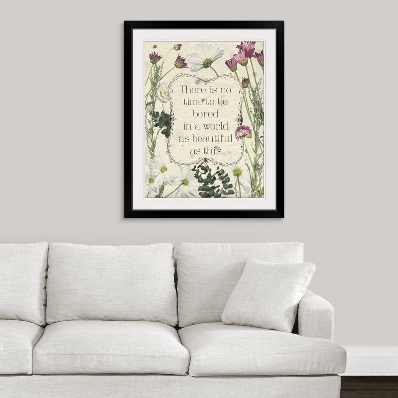 Giclee 'Pressed Floral Quote I' Graphic Art Print