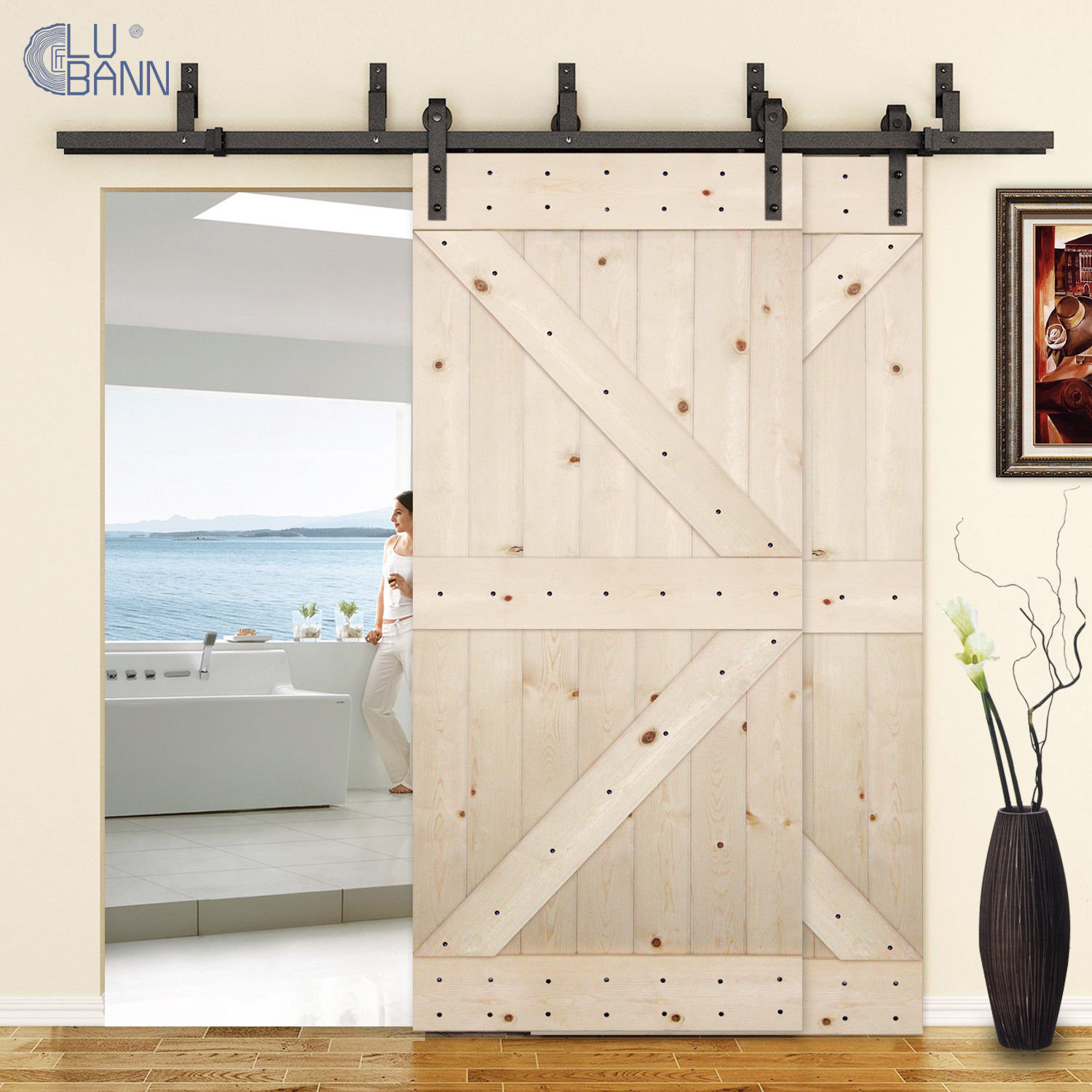 Lubann Bypass Double Door Sliding Hardware Kit Wayfair