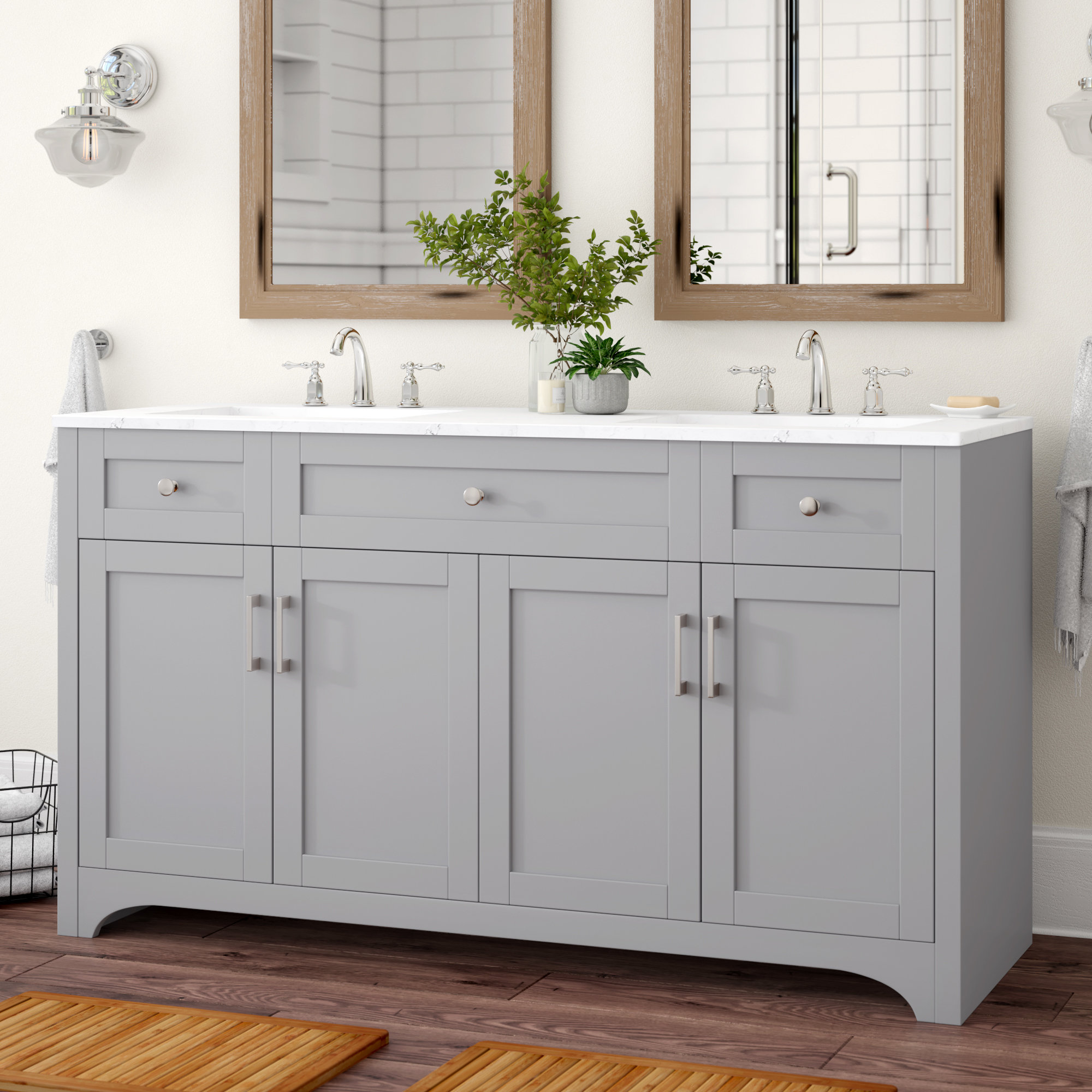 Winston Porter Adelayda 60 Double Bathroom Vanity Set Reviews Wayfair