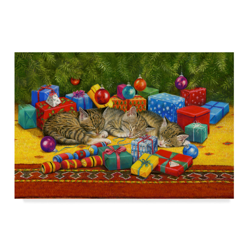 Trademark Art Under The Christmas Tree Acrylic Painting Print On