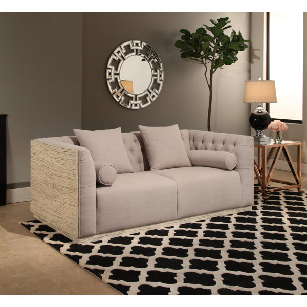 Find Out The Latest Chauntel Fabric Wood Chesterfield Sofa Hello Spring! 40% Off