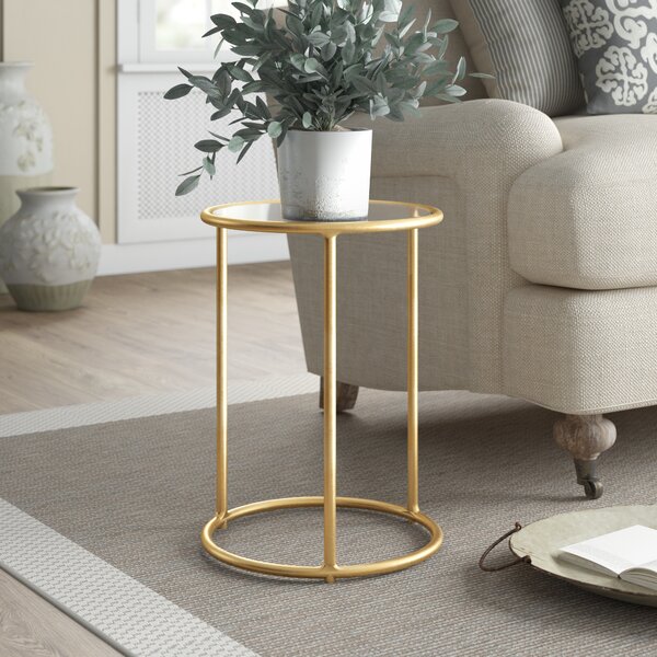Rex Glass Top Frame End Table By Birch Lane™ Heritage