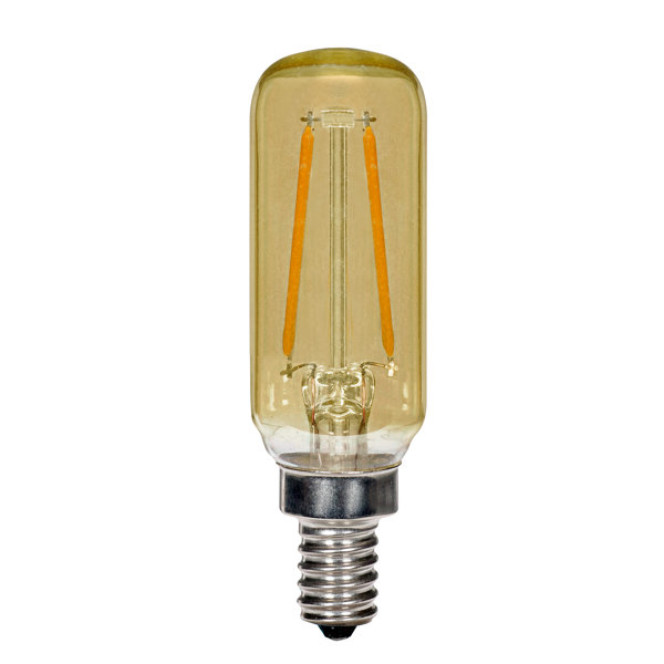 2.5W Amber E12 Candelabra LED Vintage Filament Light Bulb by Satco