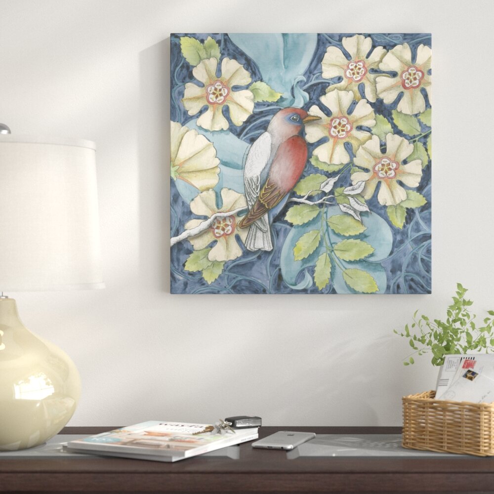 Global Gallery Elyse DeNeige Arts and Crafts Bird II Canvas Artwork 24 x 24 