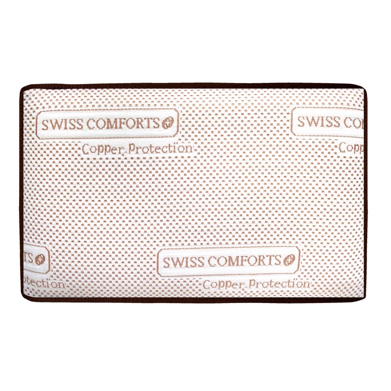 Swiss Comforts Medium Memory Foam Standard Copper Infused Bed Pillow Wayfair