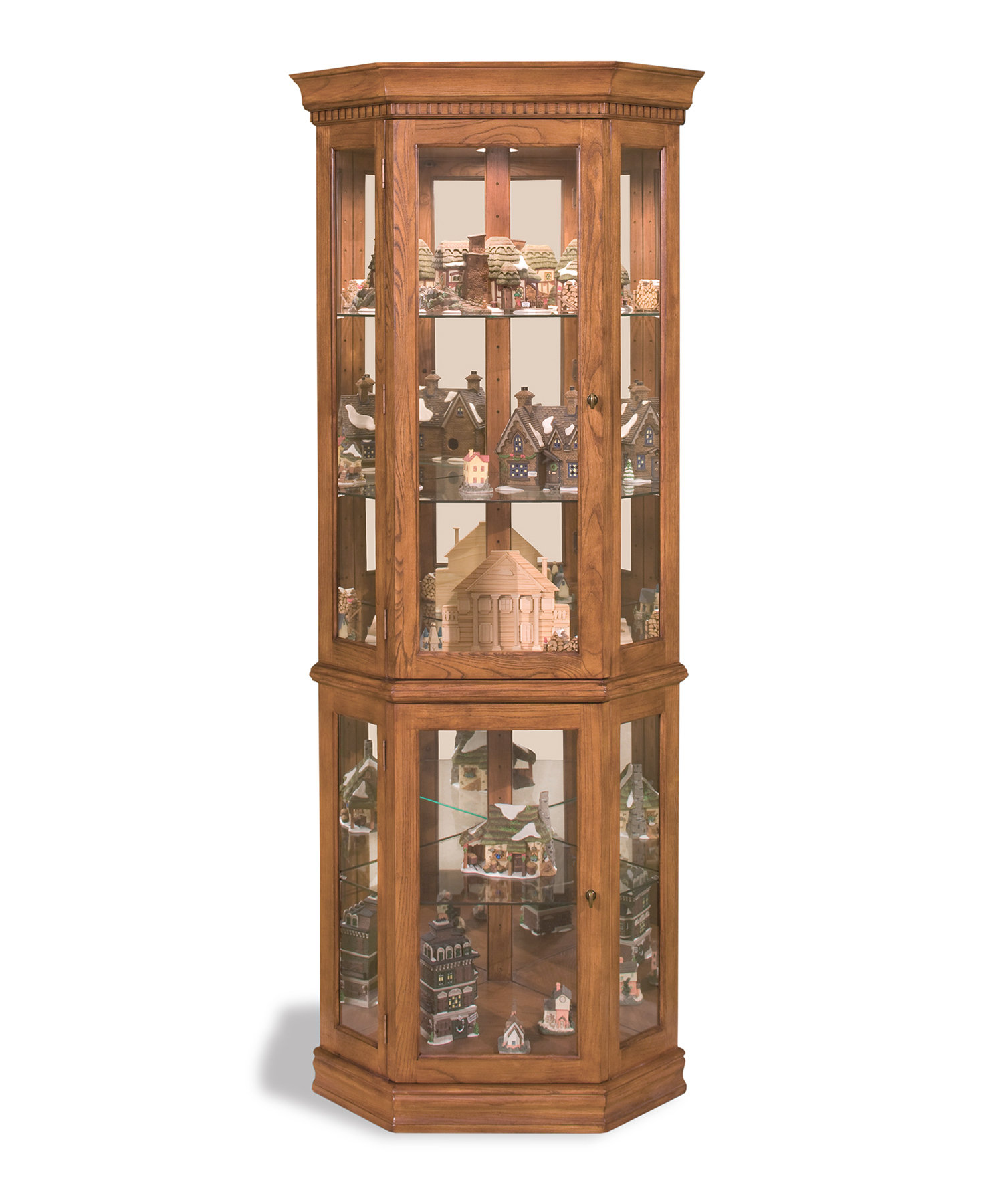 Darby Home Co Shelia Lighted Corner Curio Cabinet Reviews Wayfair