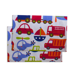Transportation Printed Fitted Crib Sheets (Set of 2)