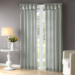 Rivau Solid Room Darkening Tab Top Single Curtain Panel