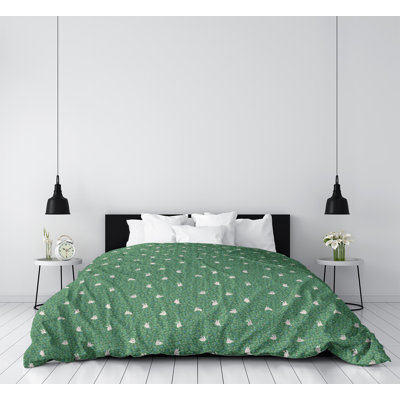 Katelyn Elizabeth Duvet Cover Artverse Size King Material Brushed Polyester Color Jadewhite