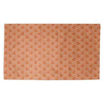 East Urban Home Zig Zag Red Yellow Area Rug Wayfair