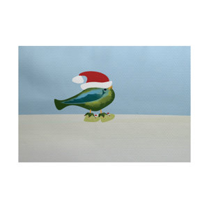 Christmass Blue/Green Indoor/Outdoor Area Rug