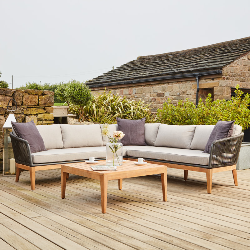 Sol 72 Outdoor Malvena 5 Seater Corner Sofa Set Wayfair Co Uk