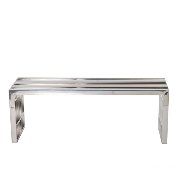 Gunnar Stainless Steel Bench by Wade Logan