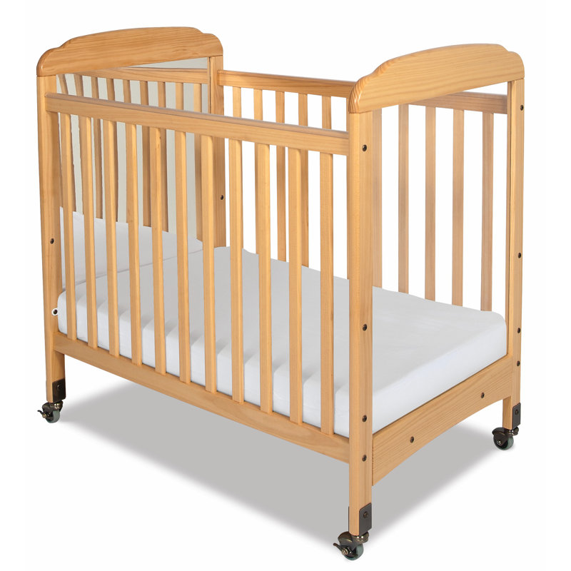 Foundations Serenity Compact Mini Portable Crib With Mattress