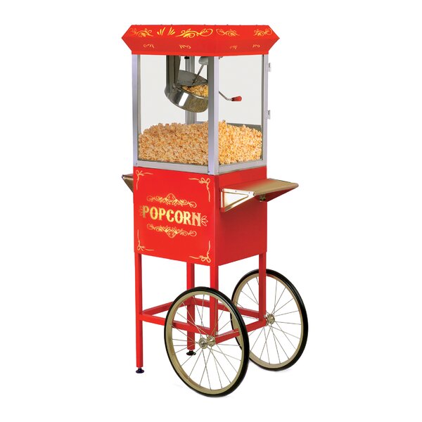 8 oz. Deluxe Kettle Old Fashioned Popcorn Trolley by Elite by Maxi-Matic