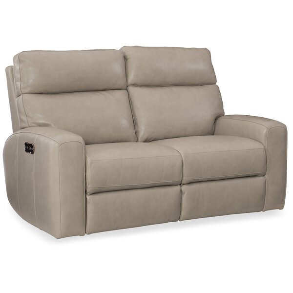 Mowry Power Motion Leather Reclining Loveseat By Hooker Furniture