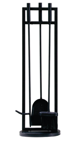 Classic 4 Piece Steel Fireplace Tool Set by Pleasant Hearth