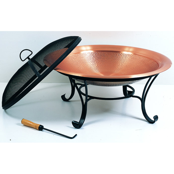 Red Barrel Studio Palmeri Copper Cast Iron Wood Burning Fire Pit