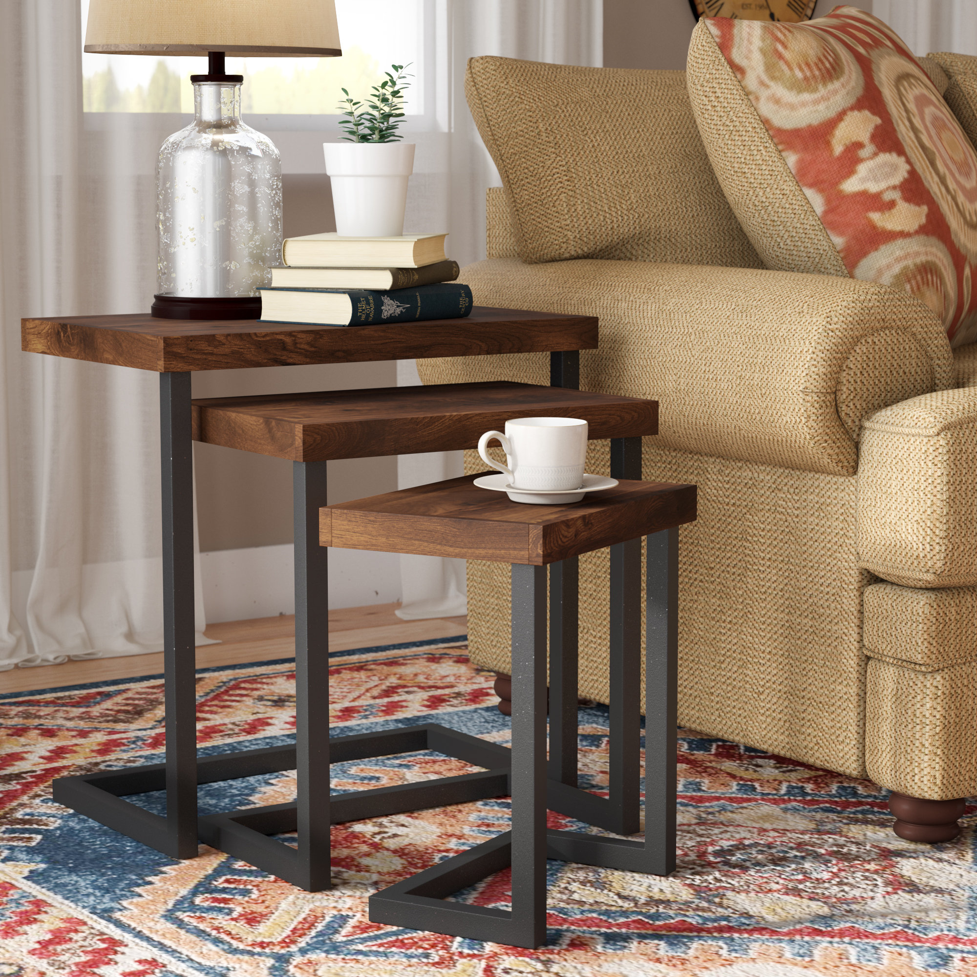 T Austin Design Crenata 3 Piece Nesting Tables Reviews Wayfair