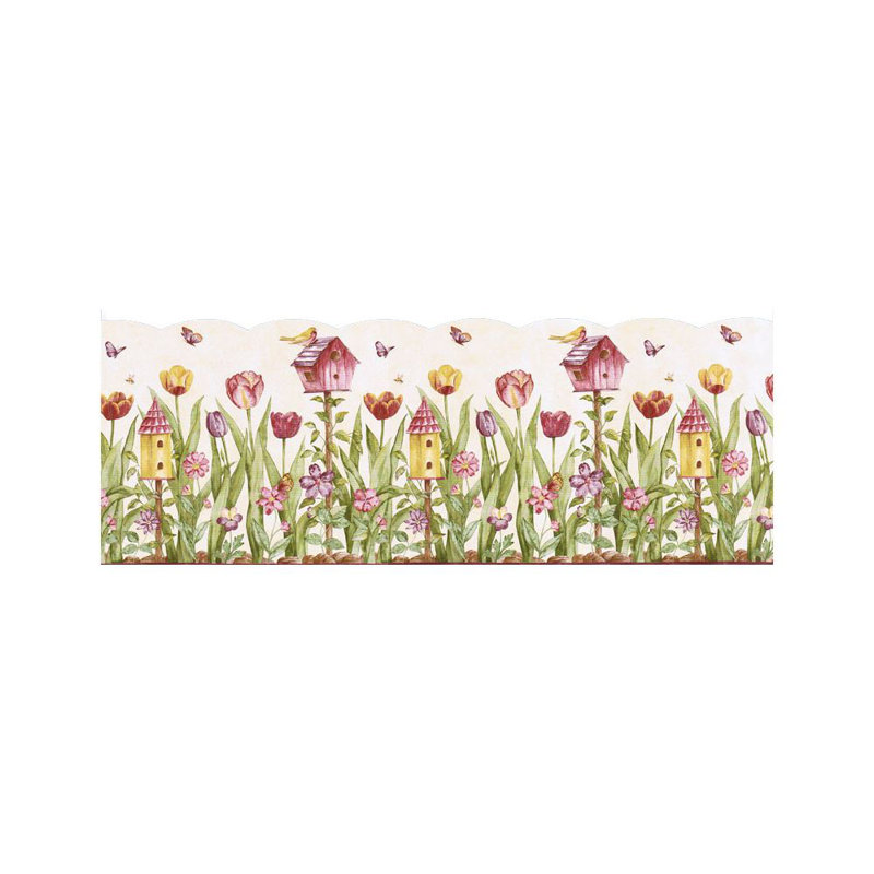 August Grove Luper Birds House 15 L X 9 5 W Wallpaper Border