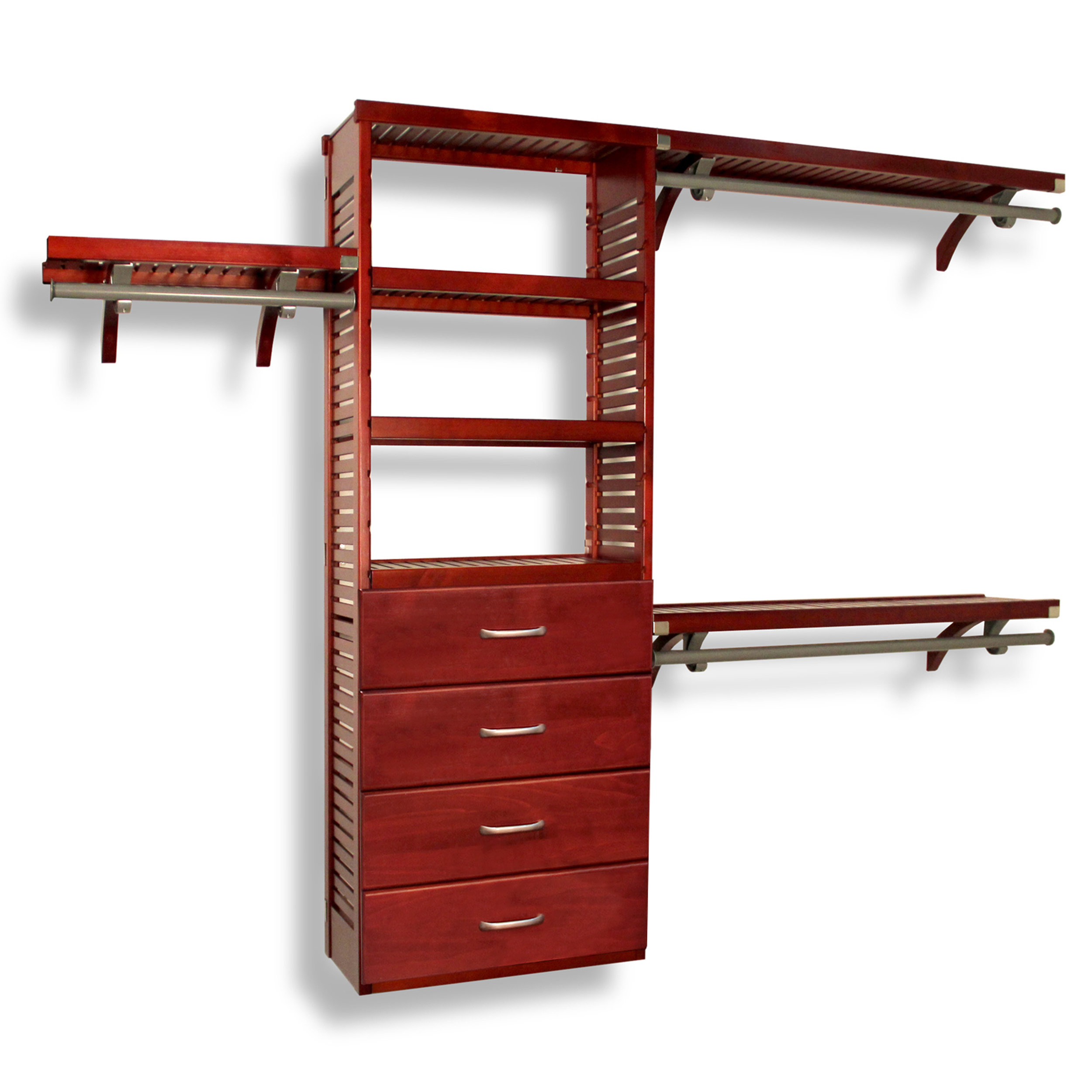 John Louis Home 120 W Deep Solid Wood 4 Drawers Premier Organizer