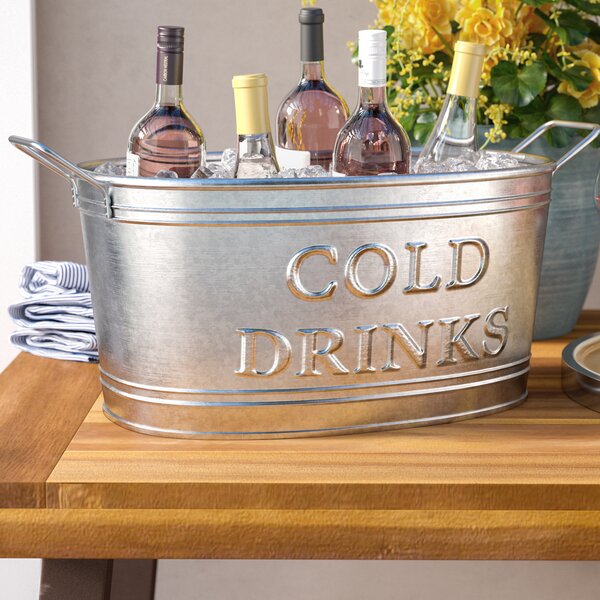 Snediker Galvanized Cold Drinks Oval Tub by Darby Home Co
